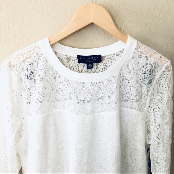 Laundry by Shelli Segal Lace Yolk Blouse - Picture 2 of 5